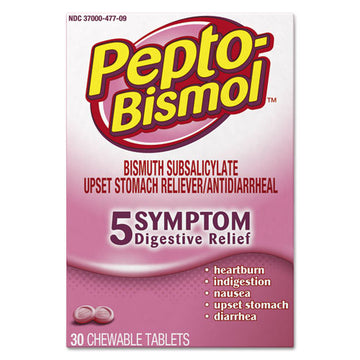 Pepto-Bismol™ Chewable Tablets, Original Flavor, 30-box, 24 Box-carton freeshipping - TVN Wholesale